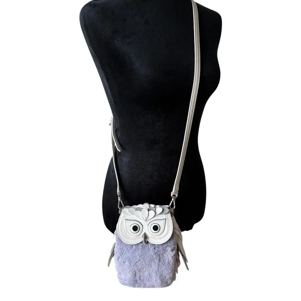 Kate Spade Kate Spade Hoot Gray 3D Owl Crossbody Bag Novelty Limited Edition